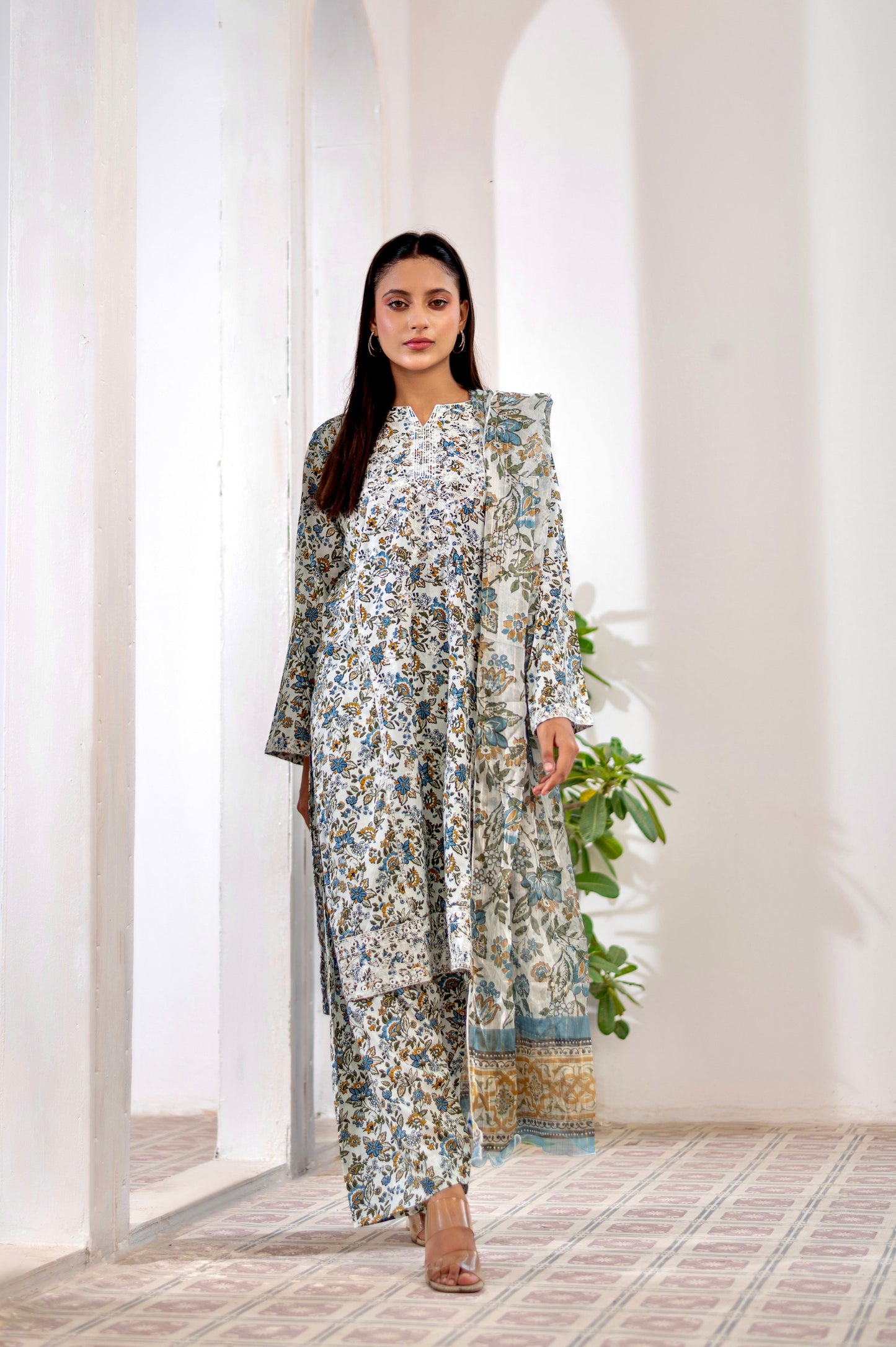 CITRINE - Embroidered 3-PC Farshi Shalwar Lawn Dress