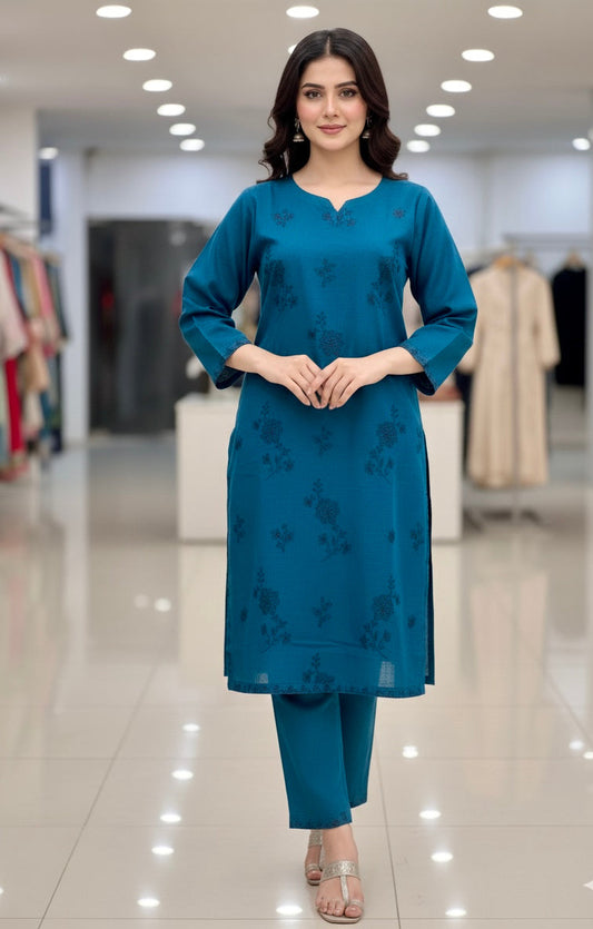 Sera - Embroidered2-PC Khaddar Dress