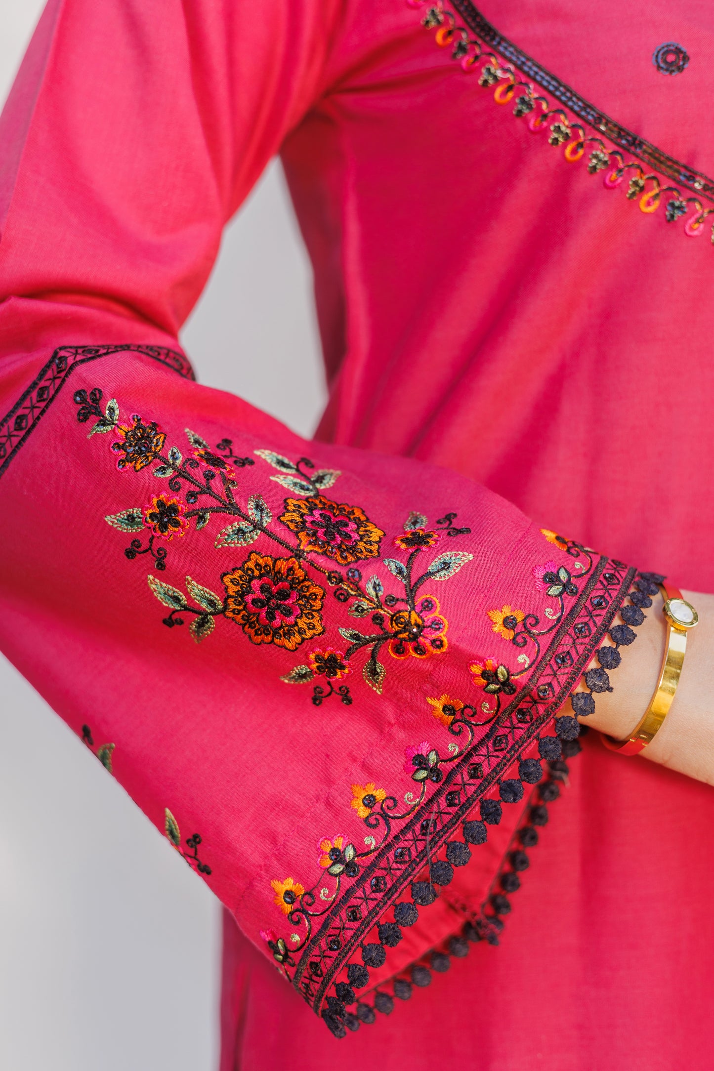 Mystic cherry- Luxury Embroidered 2PC Lawn Dress