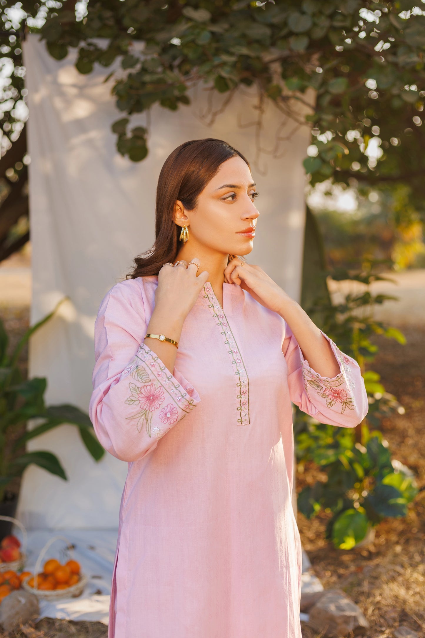 Pink Bloom- Luxury Embroidered 2PC Lawn Dress