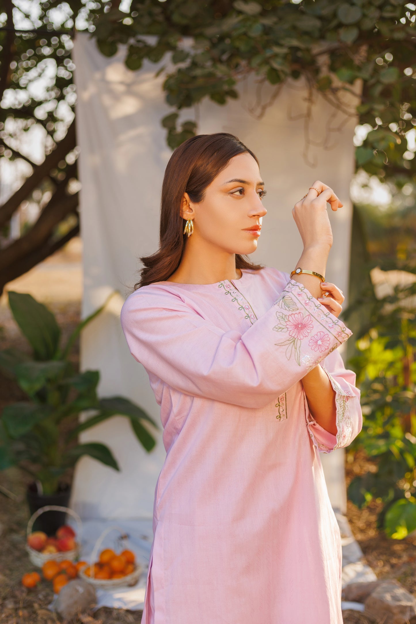 Pink Bloom- Luxury Embroidered 2PC Lawn Dress