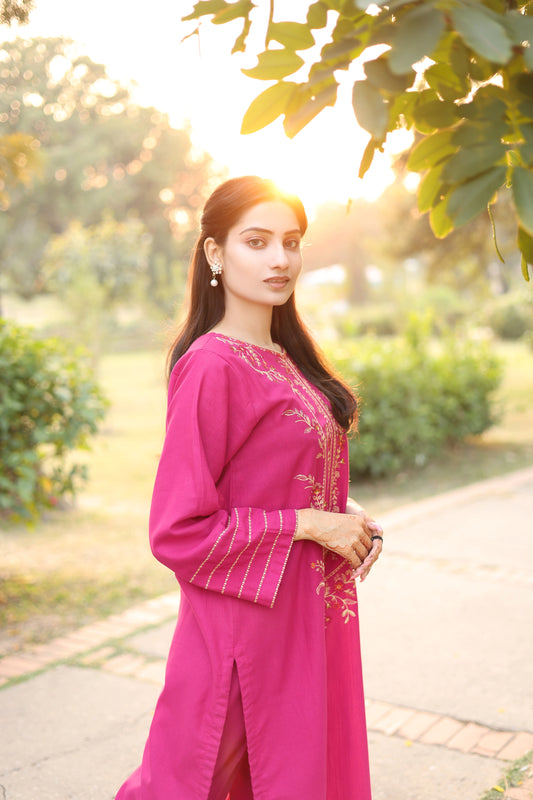 Mai- Lawn Embroidered 2 Piece Dress