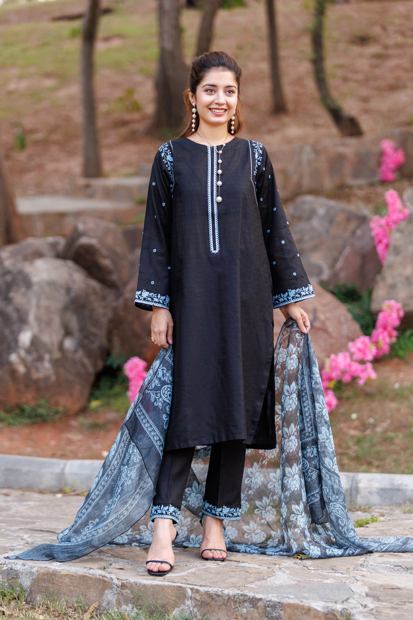MOONLIGHT - Luxury Embroidered 3-PC Lawn Dress