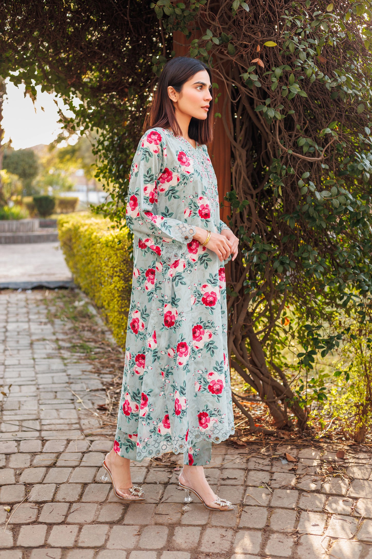 Rosewood - Embroidered 2PC Stitched Lawn Dress