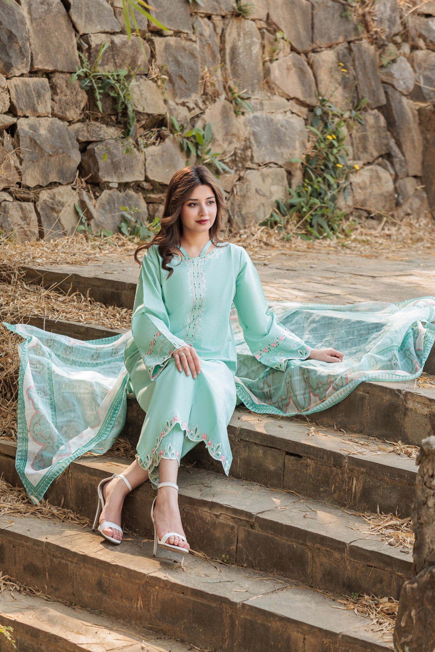 ZAIB Embroidered 3-PC Lawn Dress