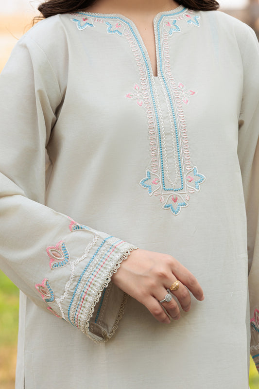 RUH Embroidered 3-PC Lawn Dress