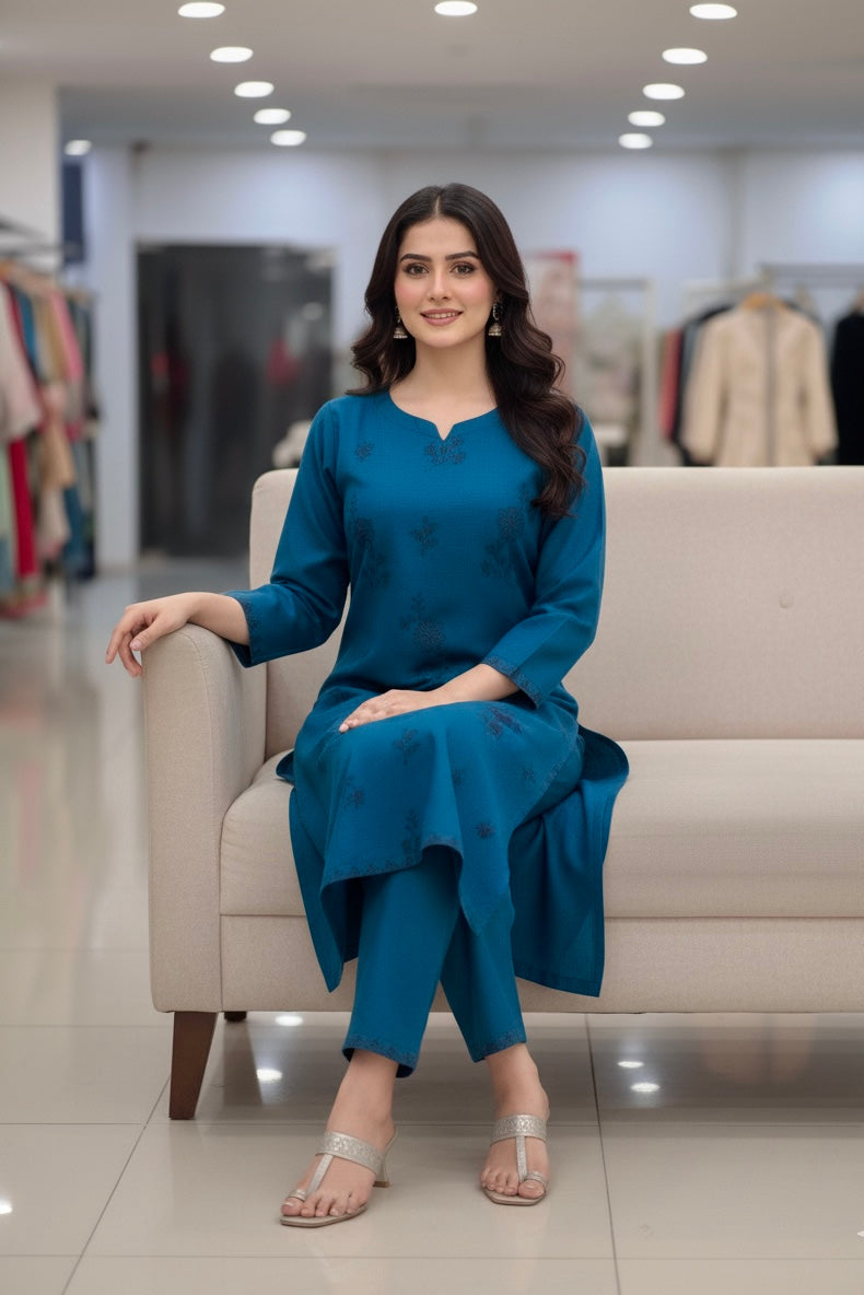 Sera - Embroidered2-PC Khaddar Dress