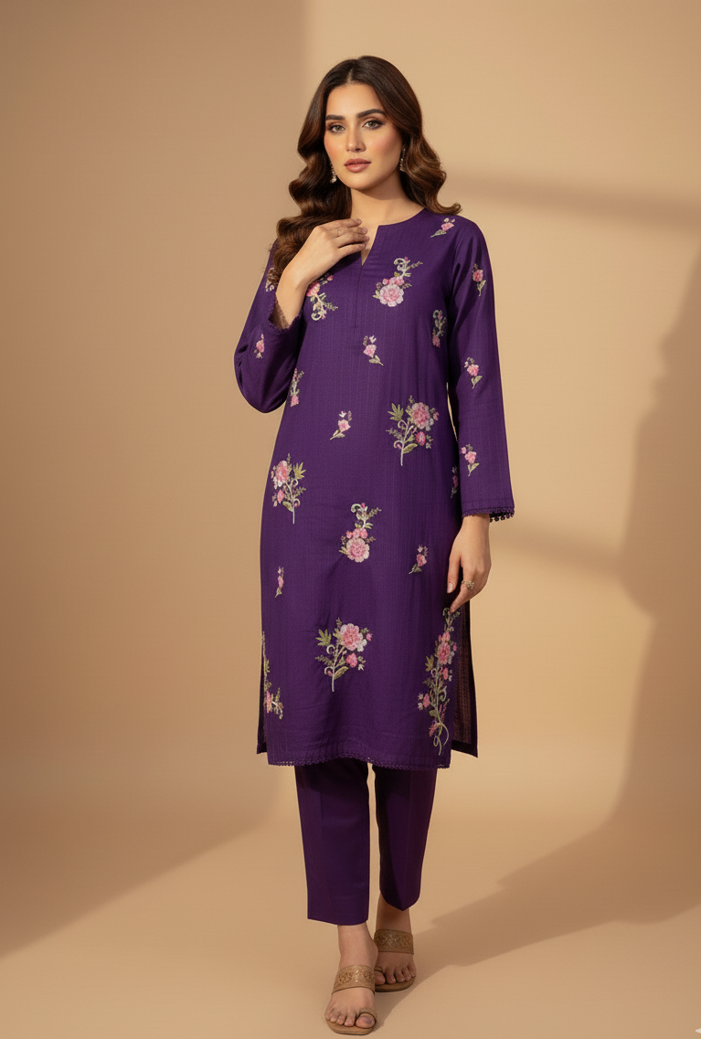 Ayra - Embroidered2-PC Khaddar Dress