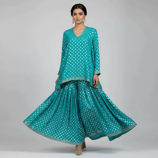 2 Pec Jacquard Lawn Suit Unstitched