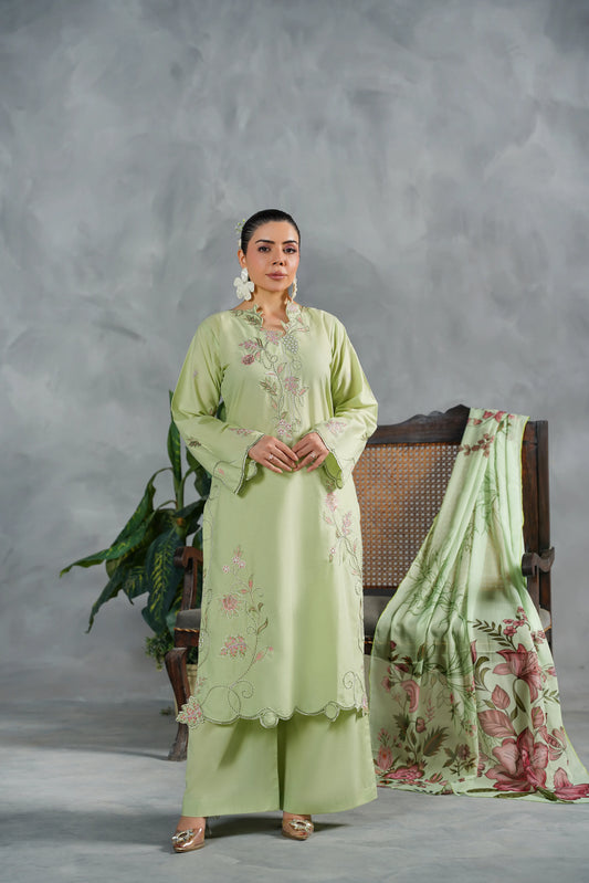 SPRING Embroidered 3-PC Lawn Dress