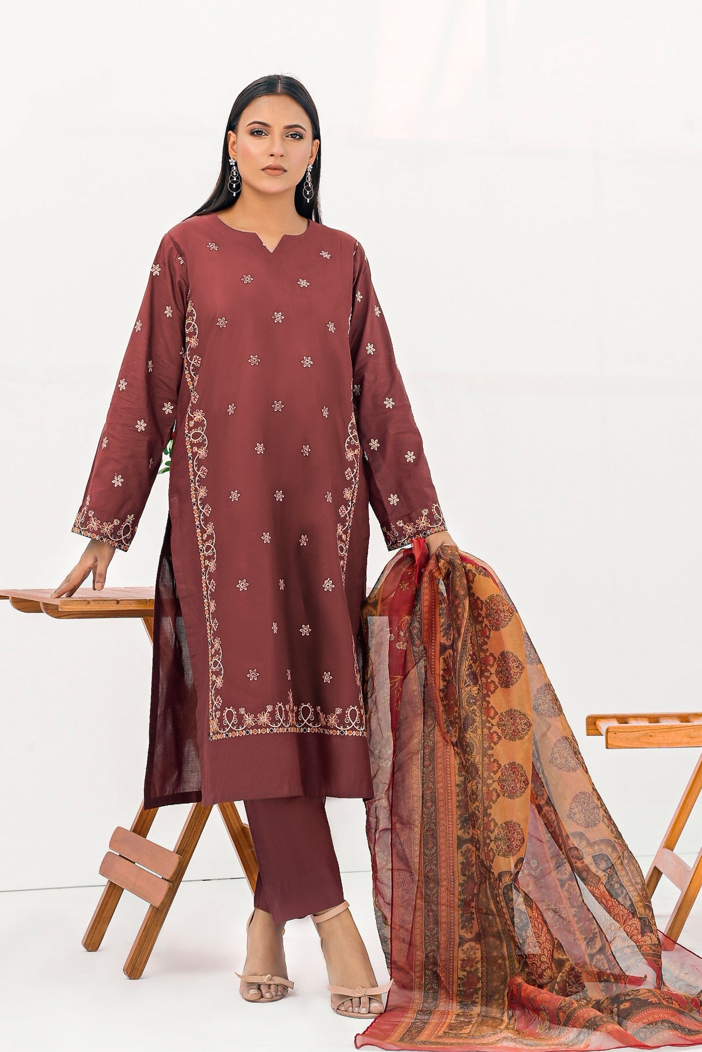 CHINAR Lawn Embroidered Dress