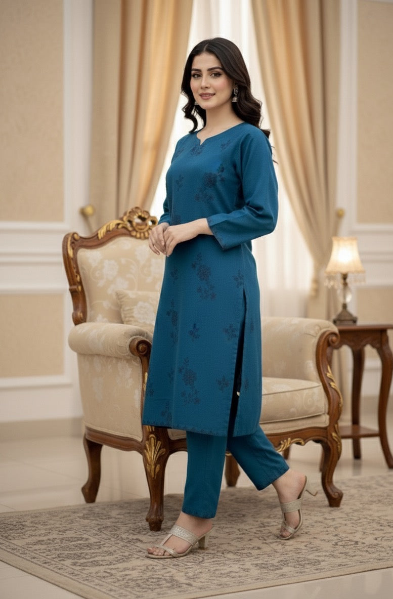 Sera - Embroidered2-PC Khaddar Dress