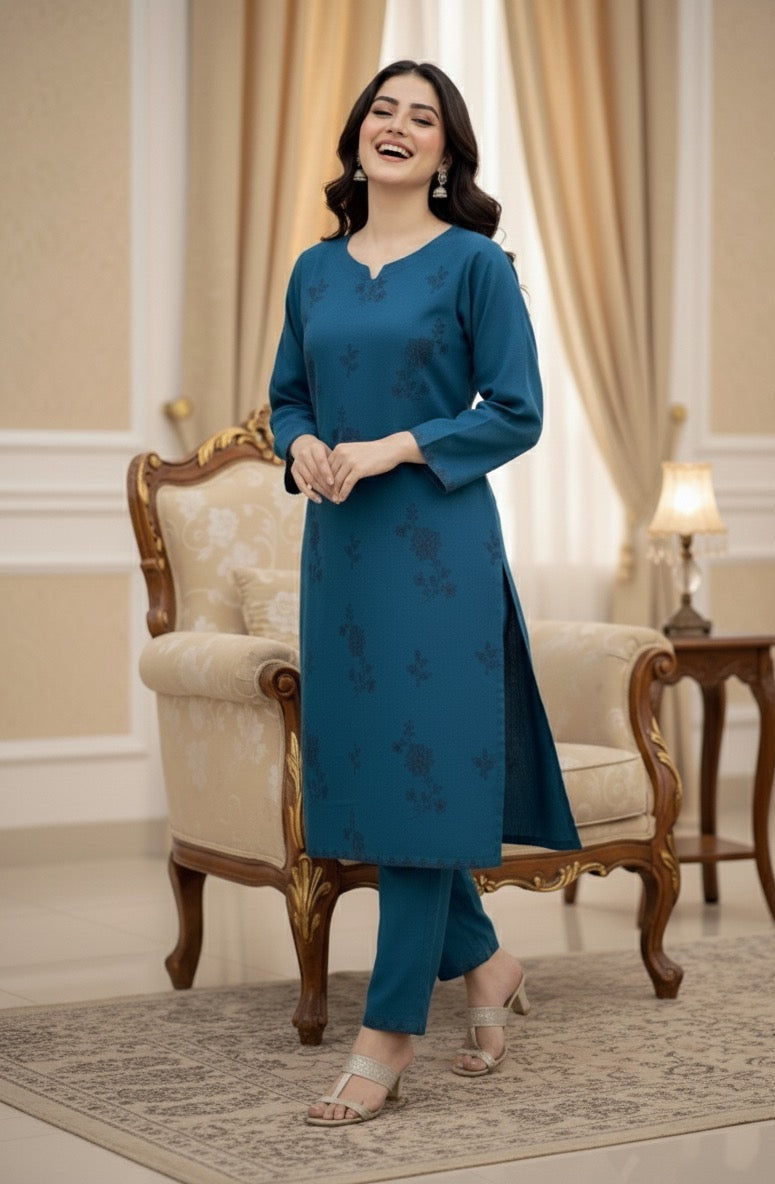 Sera - Embroidered2-PC Khaddar Dress