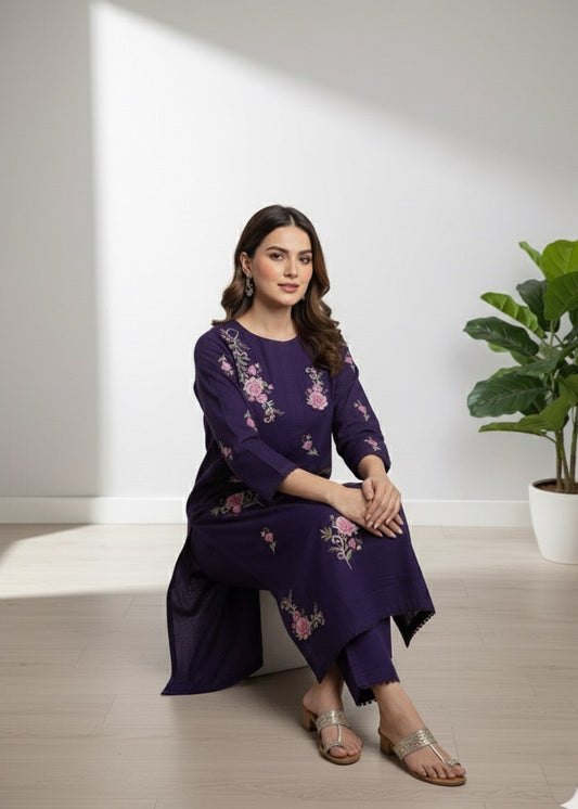 Ayra - Embroidered2-PC Khaddar Dress