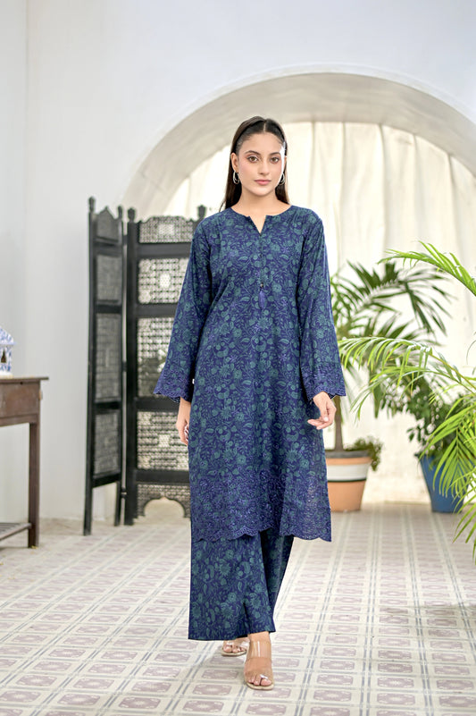 CLARET - Embroidered 2-PC Lawn Dress