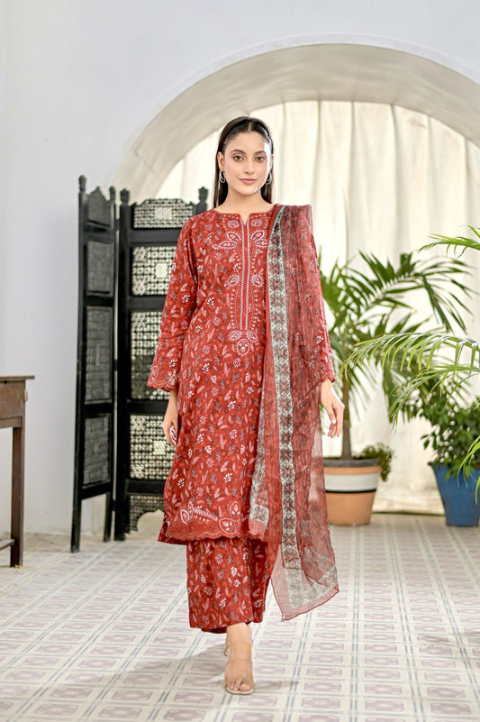 SAIBAH - Embroidered 3-PC Lawn Dress