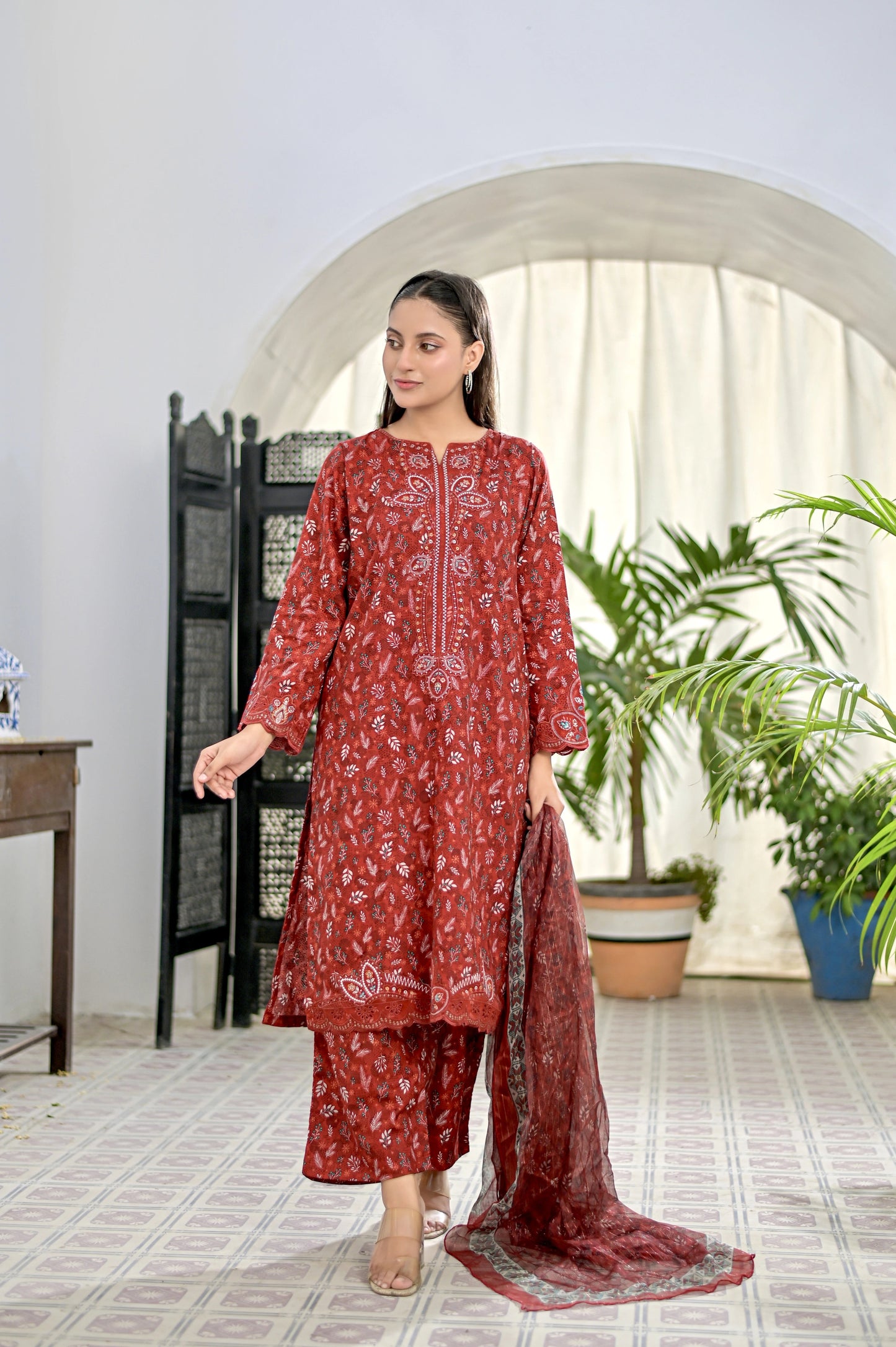 SAIBAH - Embroidered 3-PC Lawn Dress