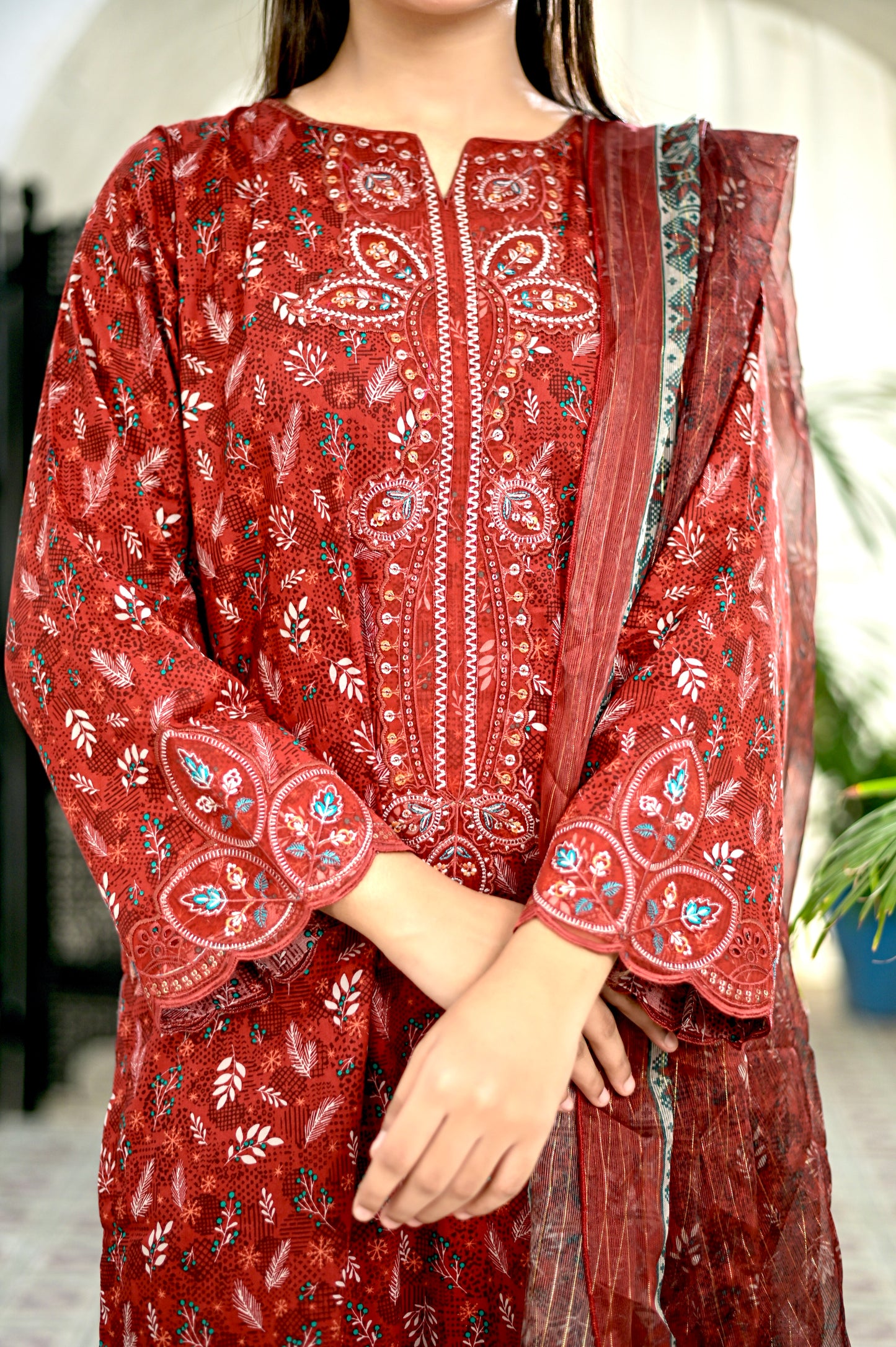 SAIBAH - Embroidered 3-PC Lawn Dress