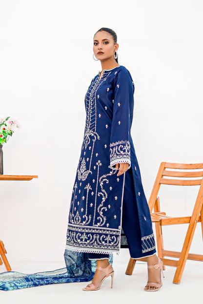 KOYAL 3pc Stitched Embroidered Lawn  Dress