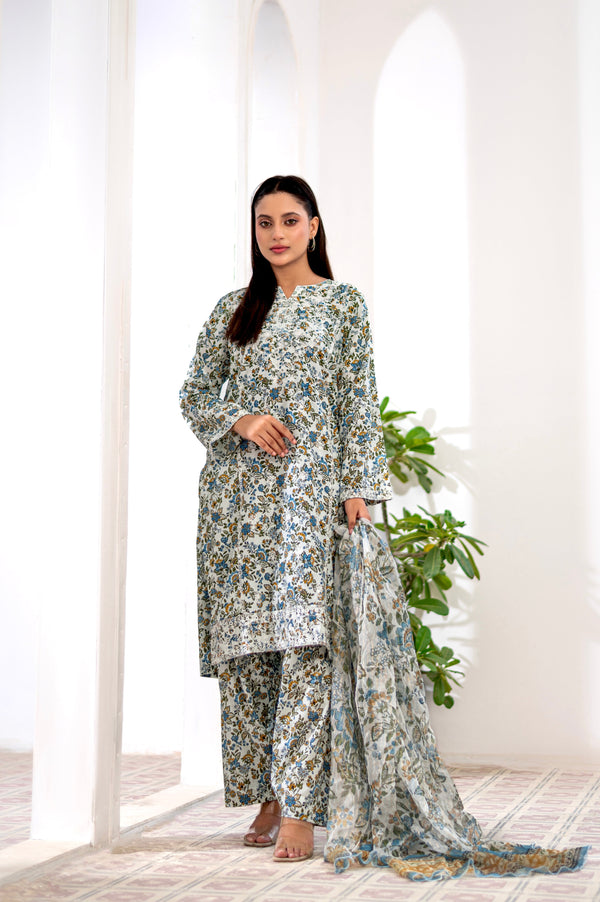 CITRINE - Embroidered 3-PC Farshi Shalwar Lawn Dress