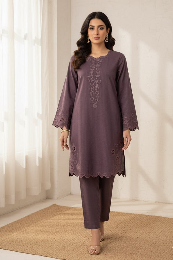Ayza - Embroidered2-PC Khaddar Dress