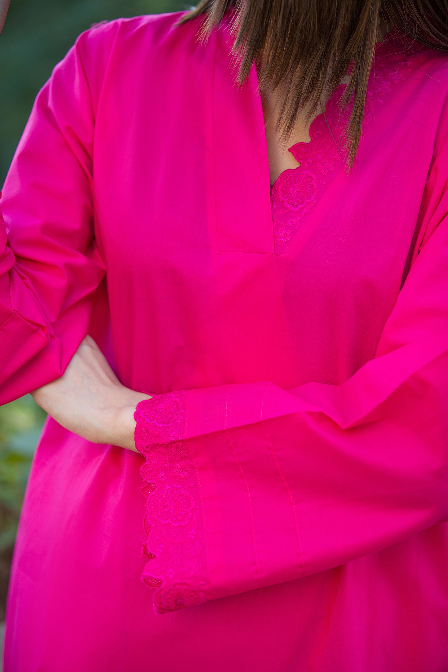 Kelly - Pink Embroidered Lawn 2 Piece Mak Fashion