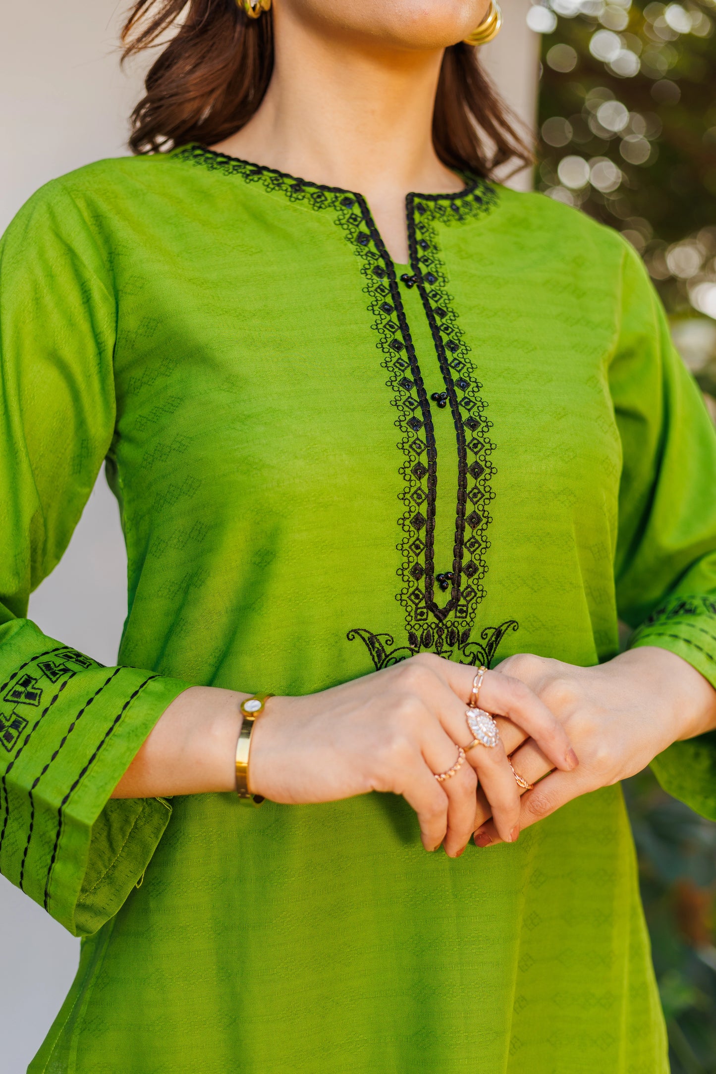 Gina Pine- Luxury Embroidered 2PC Lawn Dress