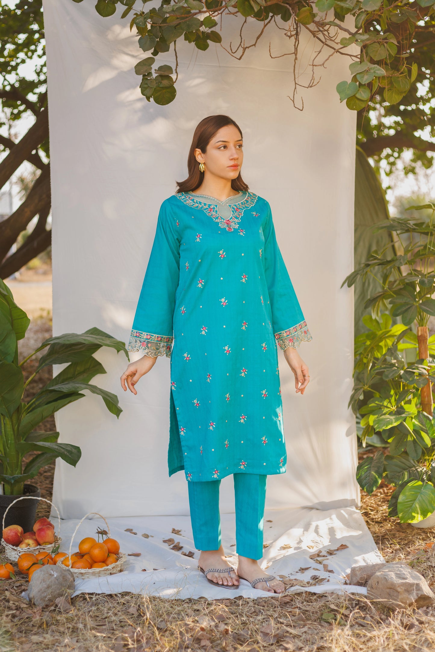 Crimson- Luxury Embroidered 2PC Lawn Dress