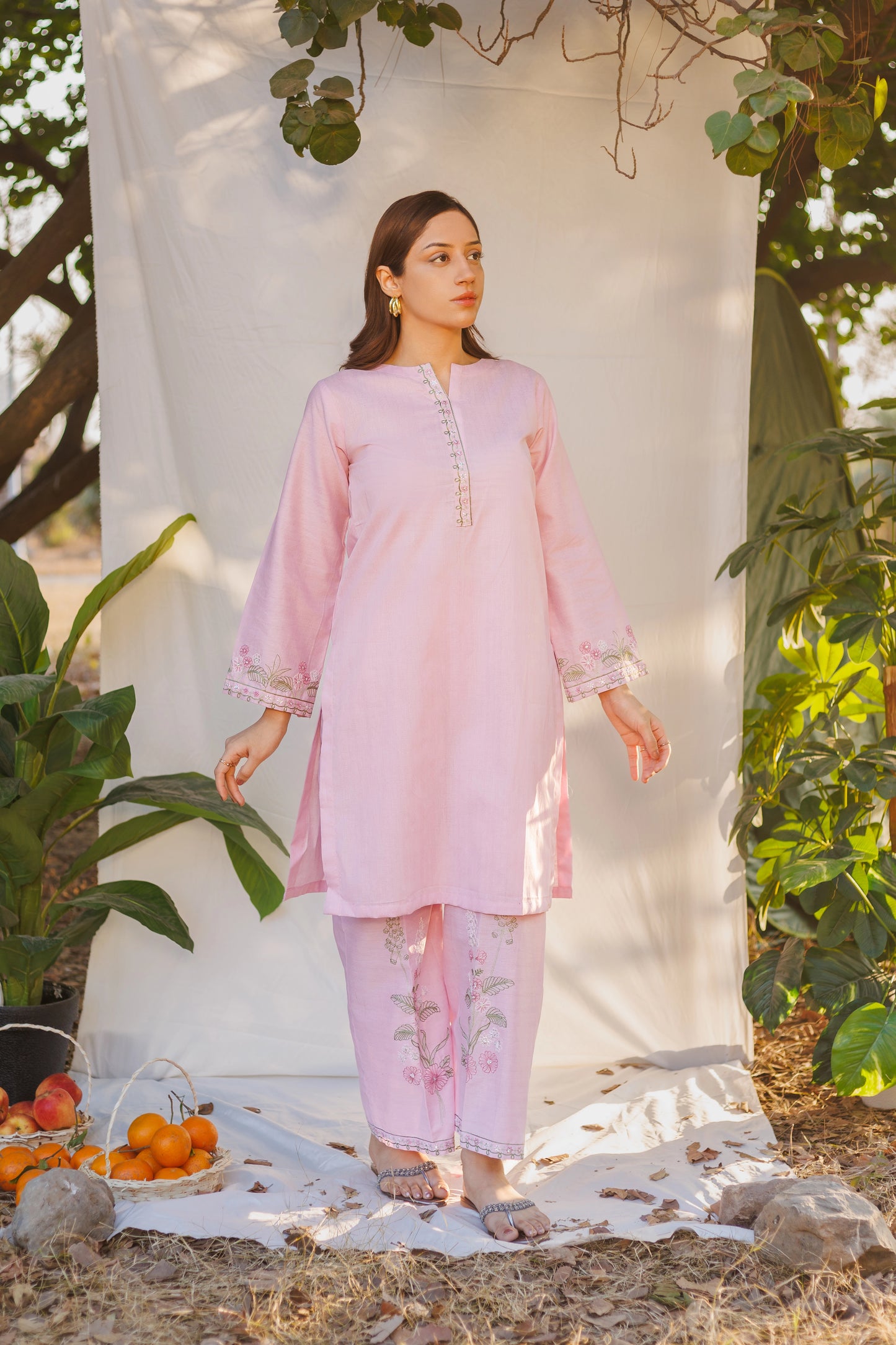 Pink Bloom- Luxury Embroidered 2PC Lawn Dress