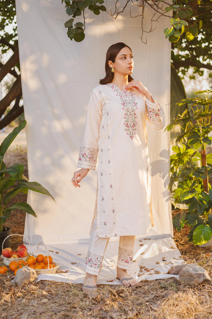 Fiora- Luxury Embroidered 2PC Lawn Dress