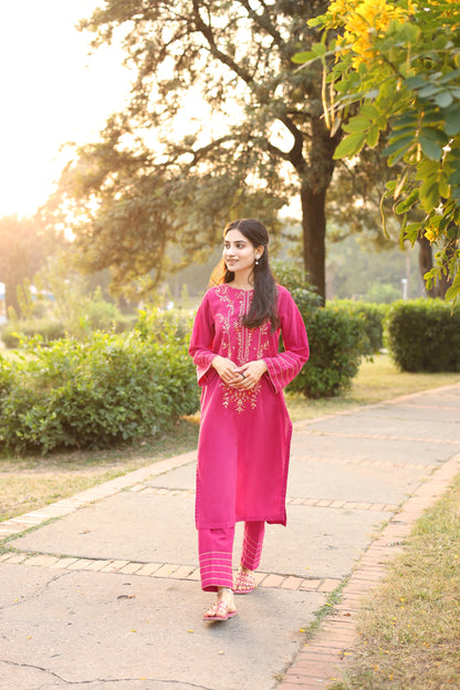 Mai- Lawn Embroidered 2 Piece Dress