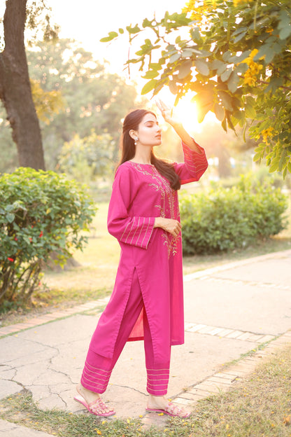 Mai- Lawn Embroidered 2 Piece Dress