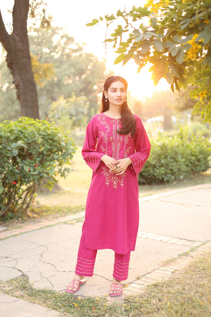 Mai- Lawn Embroidered 2 Piece Dress