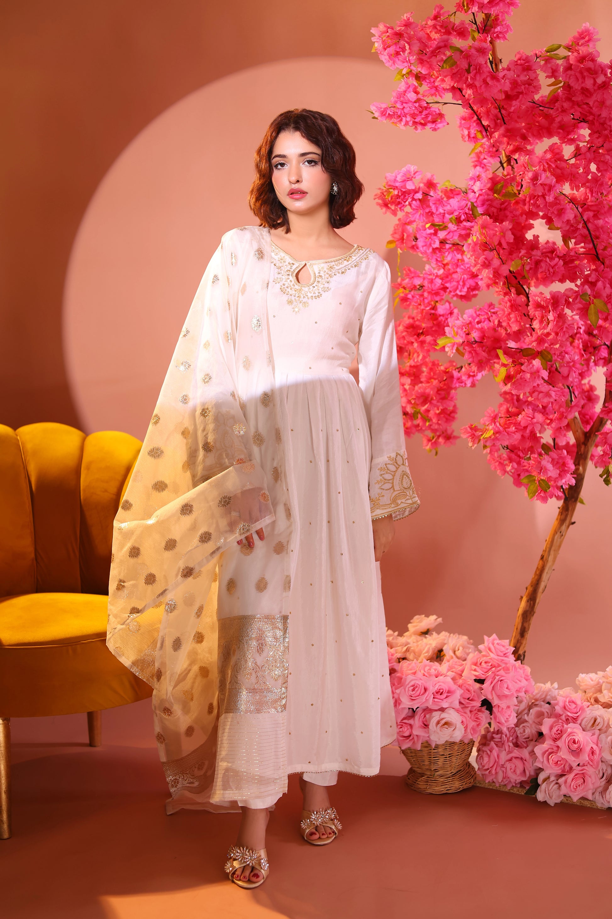 Zeenat- Raw Silk Formal Stitched Dress Mak Fashion Zeenat- Raw Silk Formal Stitched Dress Mak Fashion