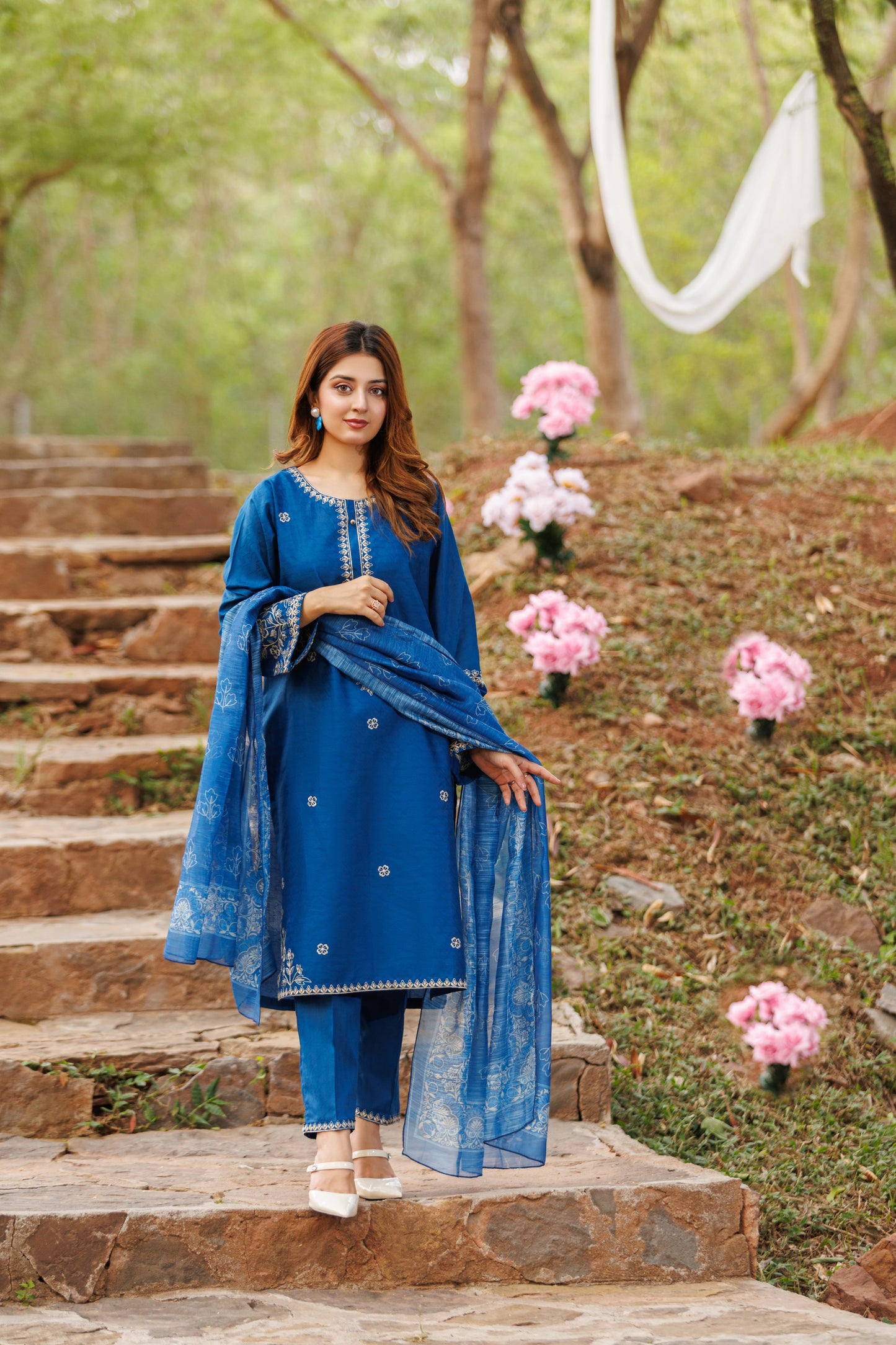PEARLS- Luxury Embroidered 3-PC Lawn Dress