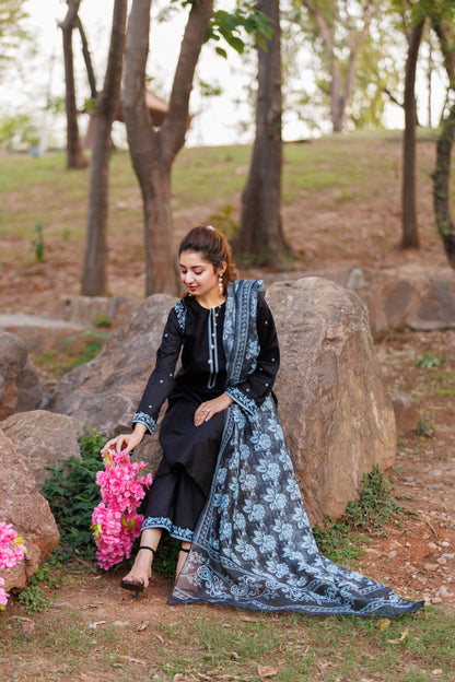 MOONLIGHT - Luxury Embroidered 3-PC Lawn Dress