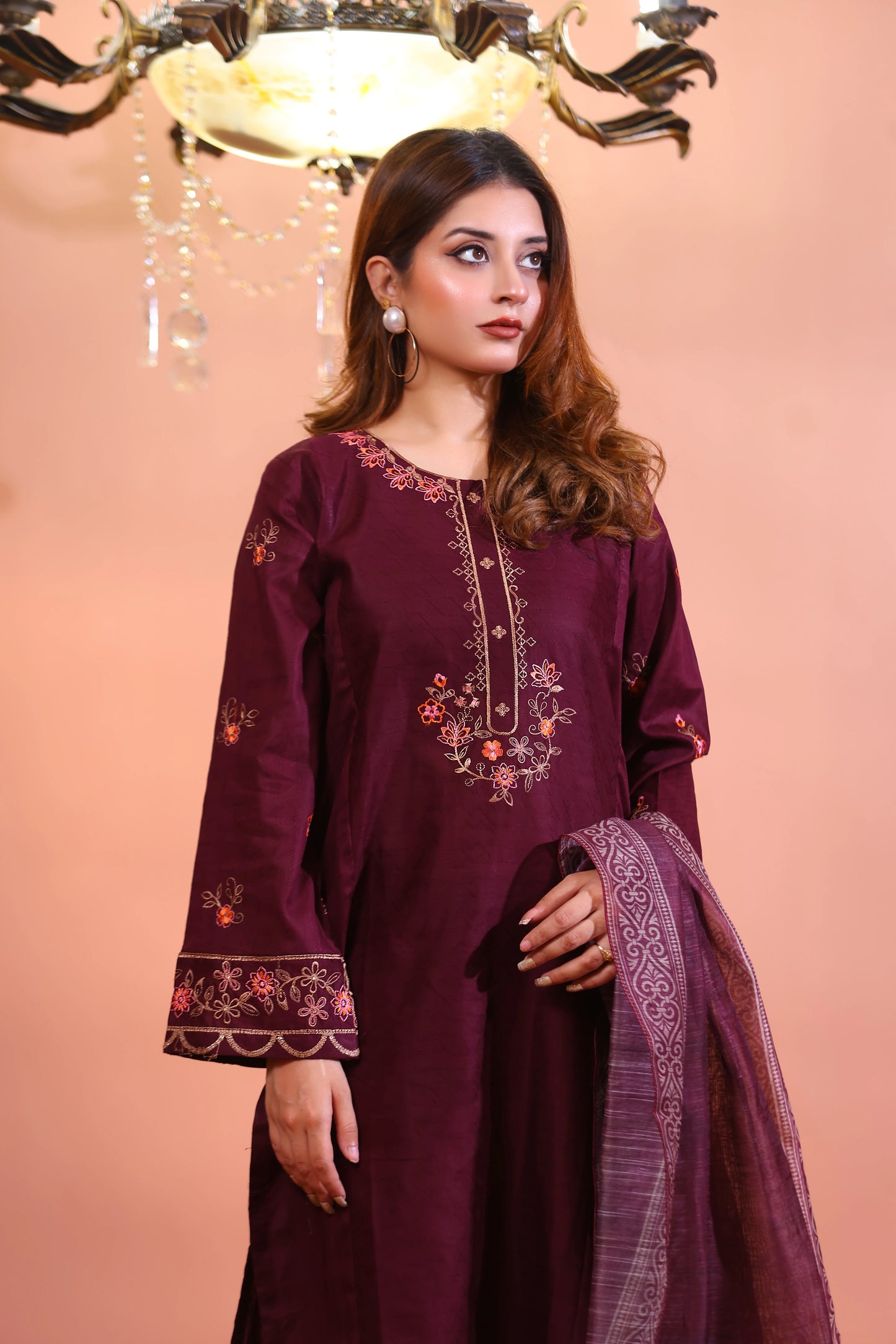 NASHWA - Luxury Embroidered 3-PC Lawn Dress