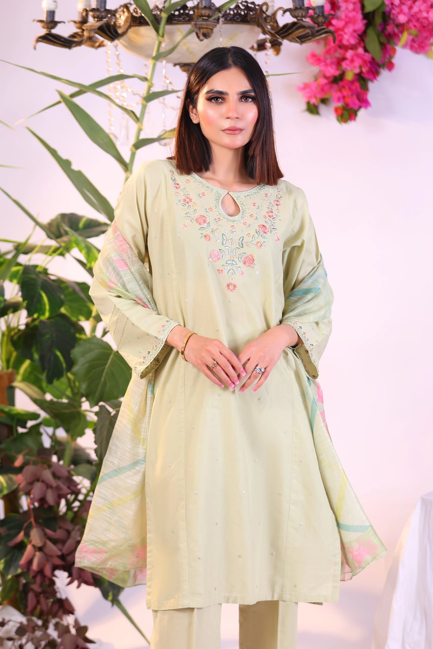 EMERALD- Luxury Embroidered 3-PC Lawn Dress