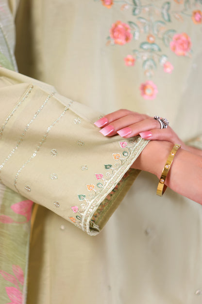 EMERALD- Luxury Embroidered 3-PC Lawn Dress