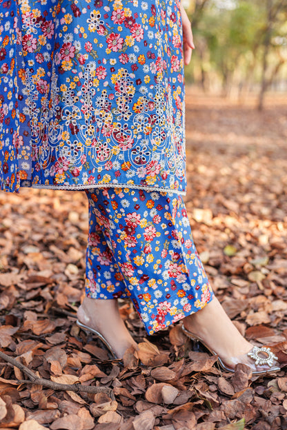 Shadow Rose - Chikankari Embroidered 2PC Stitched Lawn Dress