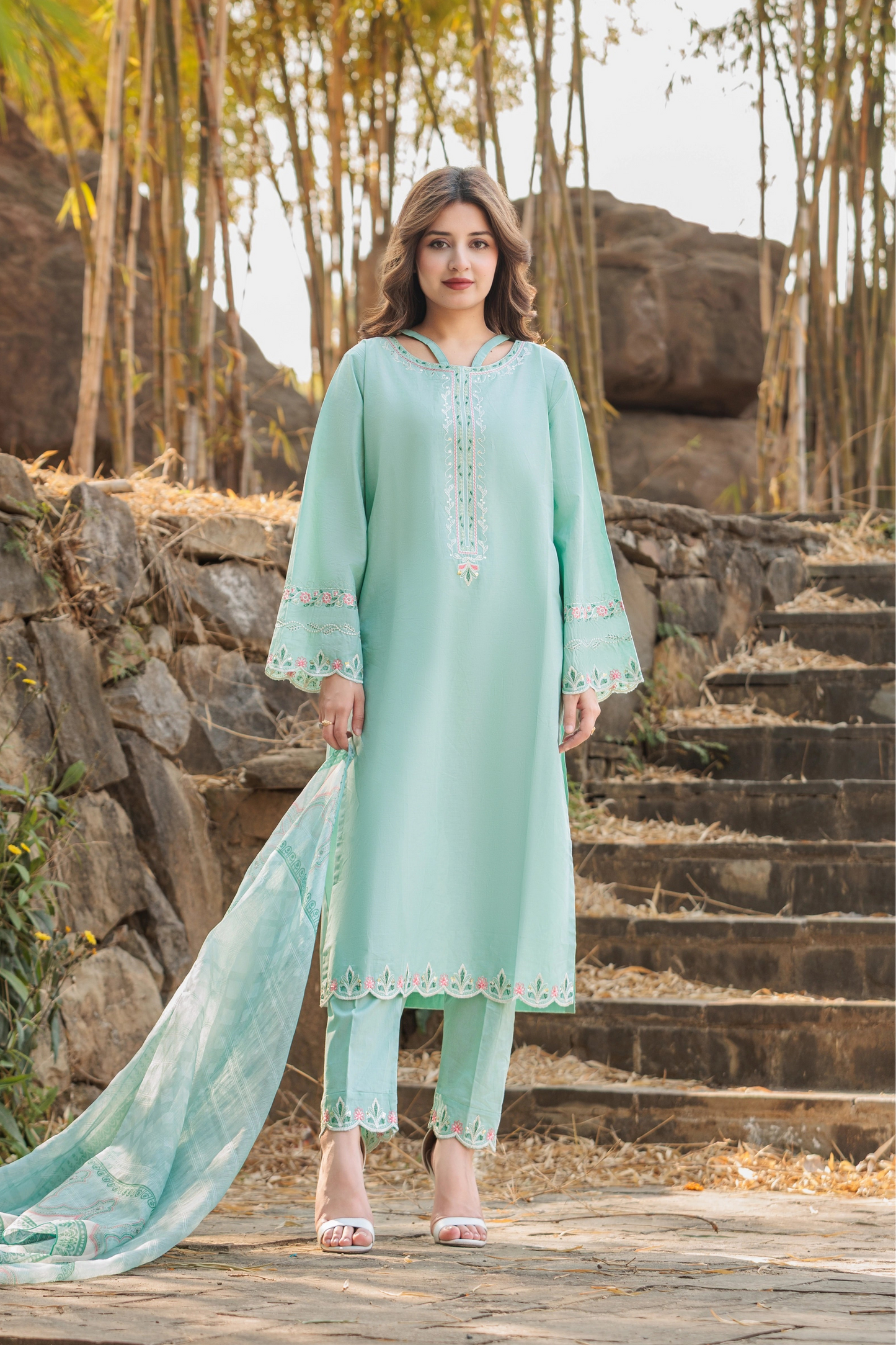 ZAIB Embroidered 3-PC Lawn Dress