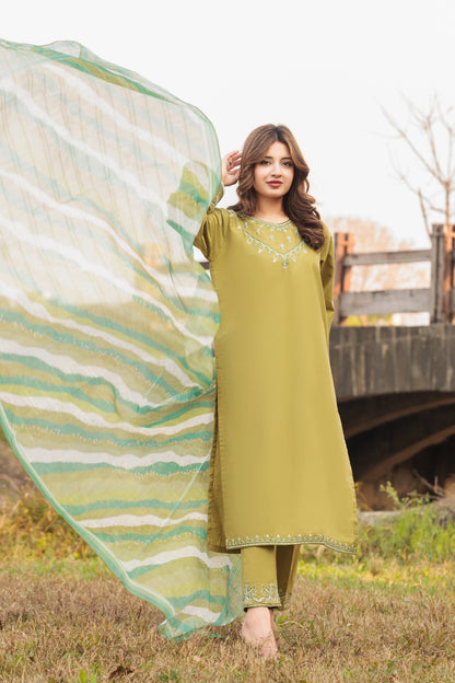 RUBINA Embroidered 3-PC Lawn Dress