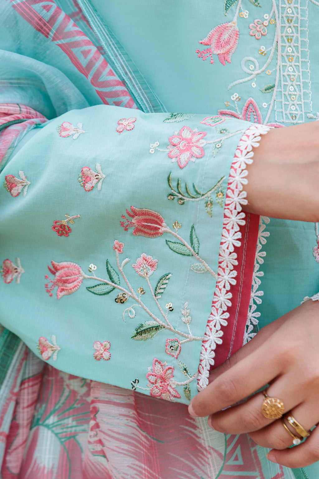 NERINA Embroidered 3-PC Lawn Dress