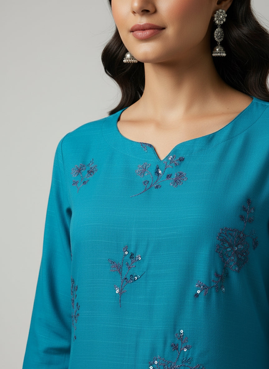 Sera - Embroidered2-PC Khaddar Dress