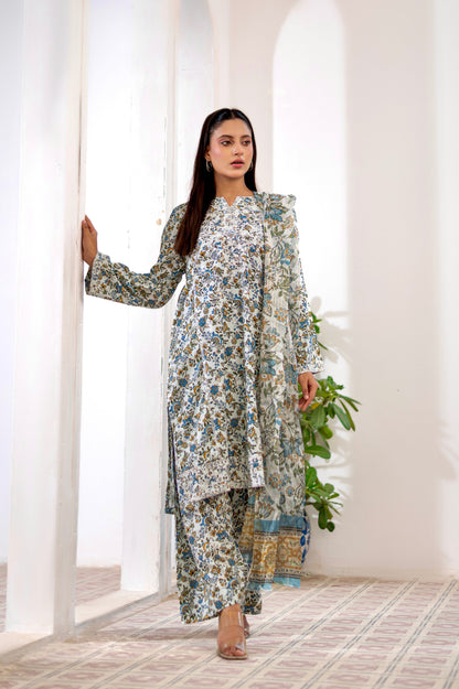 CITRINE - Embroidered 3-PC Farshi Shalwar Lawn Dress
