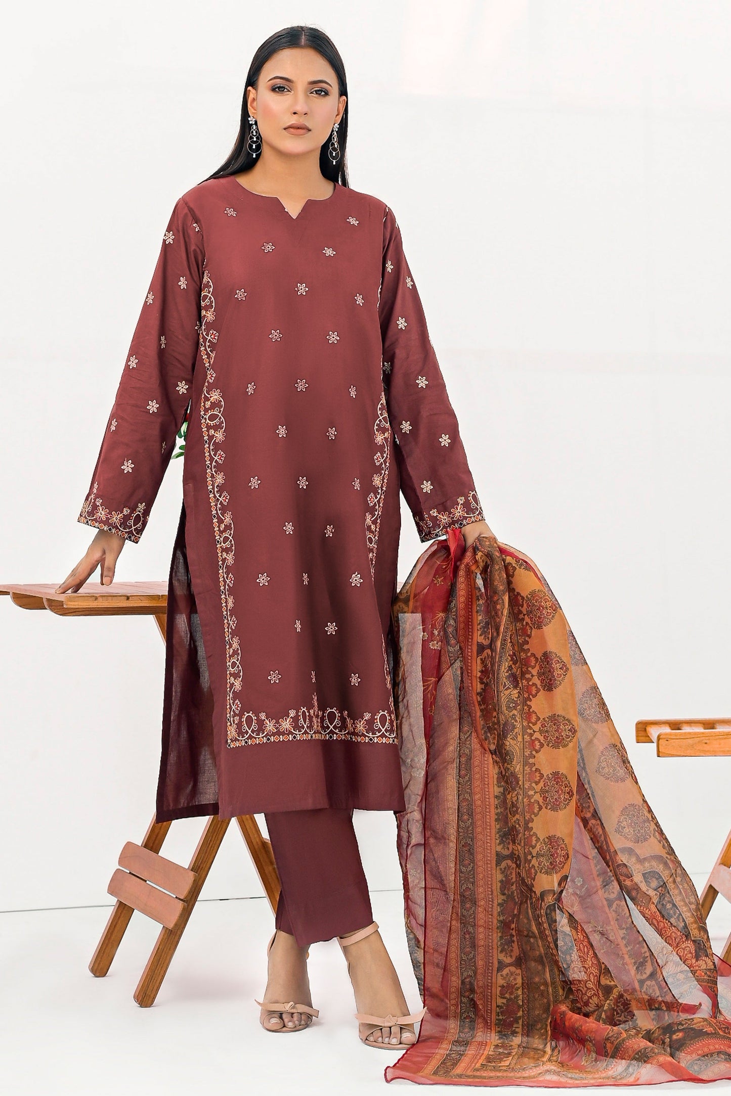 CHINAR Lawn Embroidered Dress