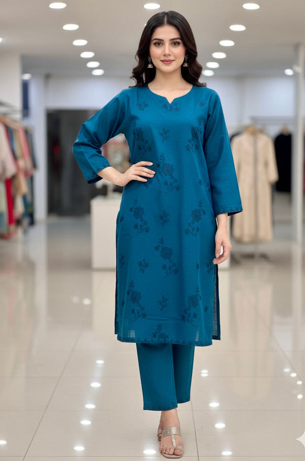 Sera - Embroidered2-PC Khaddar Dress