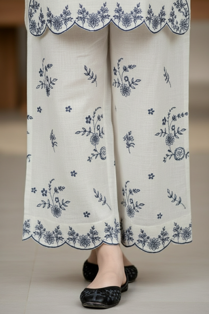 Blue moon- Embroidered2-PC Khaddar Dress