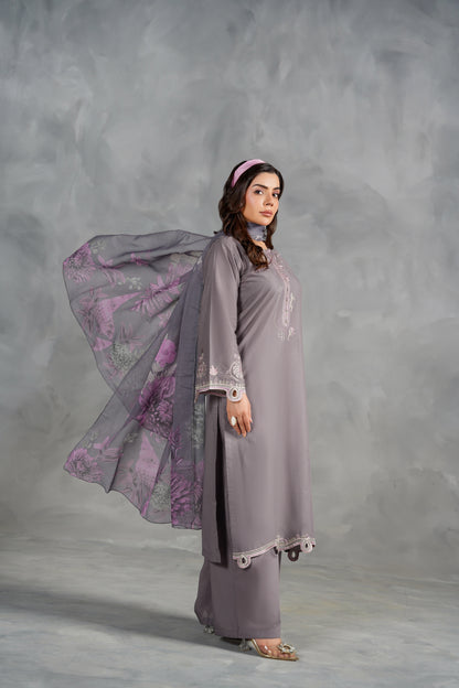 VIVA Embroidered 3-PC Lawn Dress
