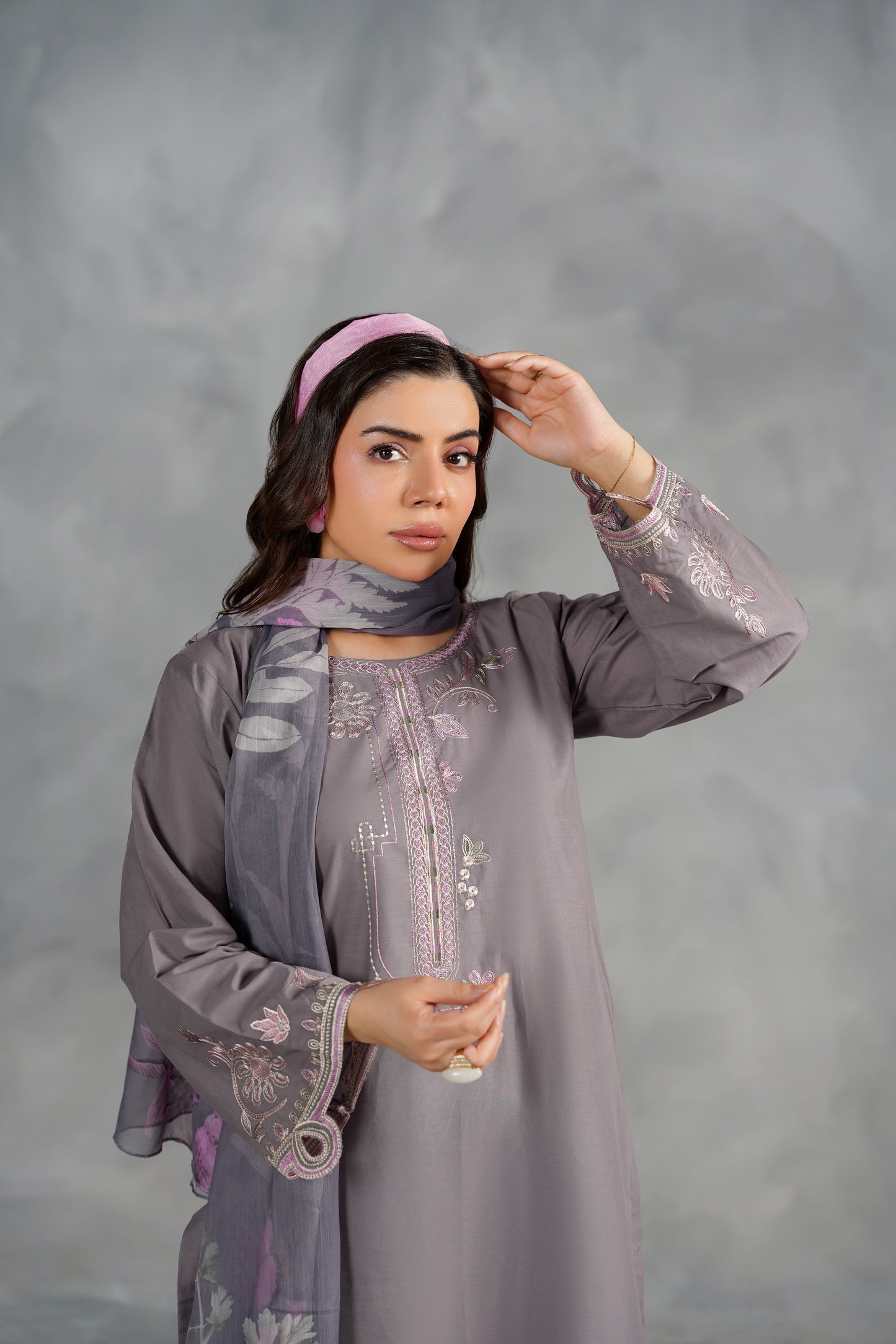 VIVA Embroidered 3-PC Lawn Dress